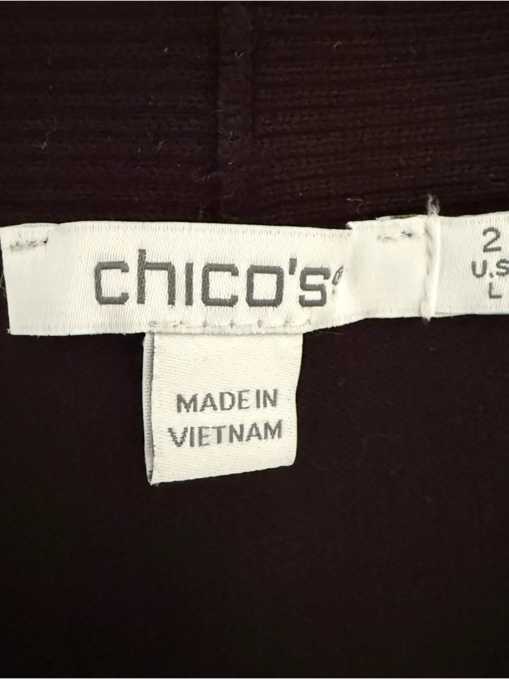 Chico’s Travelers Open Cardigan Size 2 Black